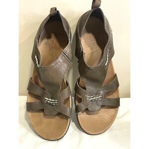 Merrell Flaxen Espresso Women's Sandal Gladiator Brown Leather Size 10